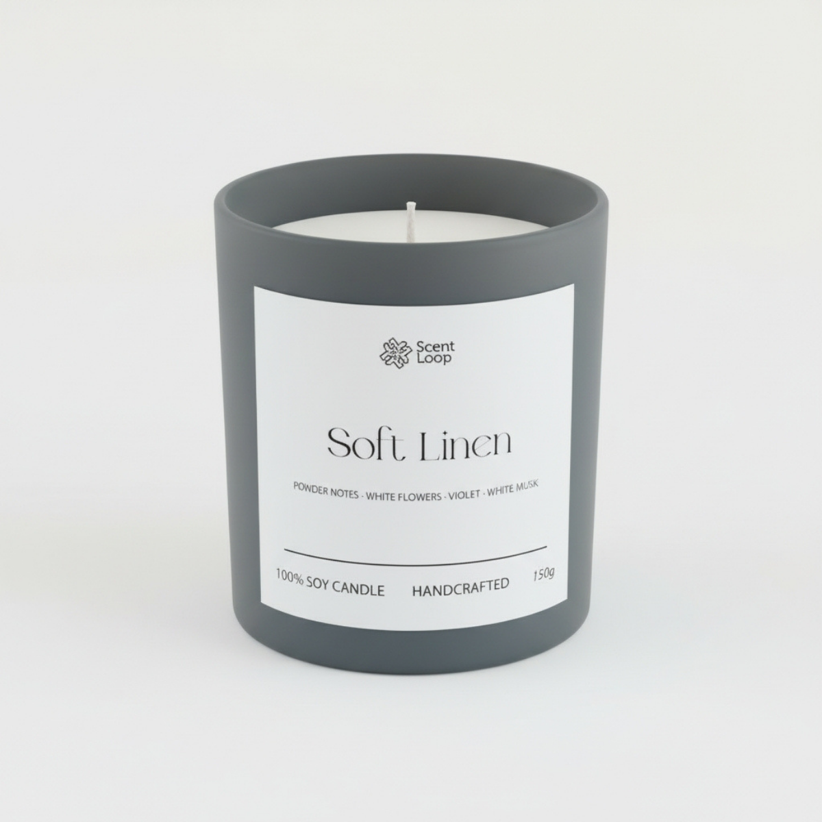 Świeca sojowa zapachowa Soft Linen Regular 150g