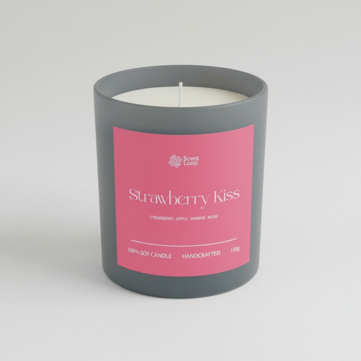 Świeca sojowa zapachowa Strawberry Kiss Regular 150g