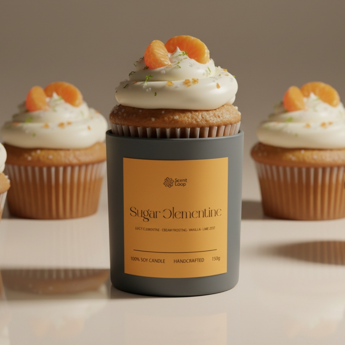 Świeca sojowa zapachowa Sugar Clementine Regular 150g