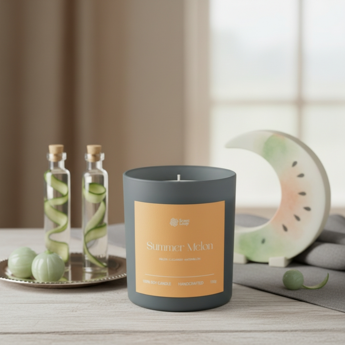 Świeca sojowa zapachowa Summer Melon Regular 150g