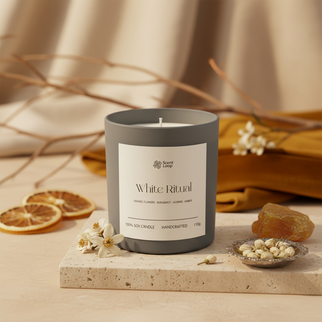 Świeca sojowa zapachowa White Ritual Regular 150g