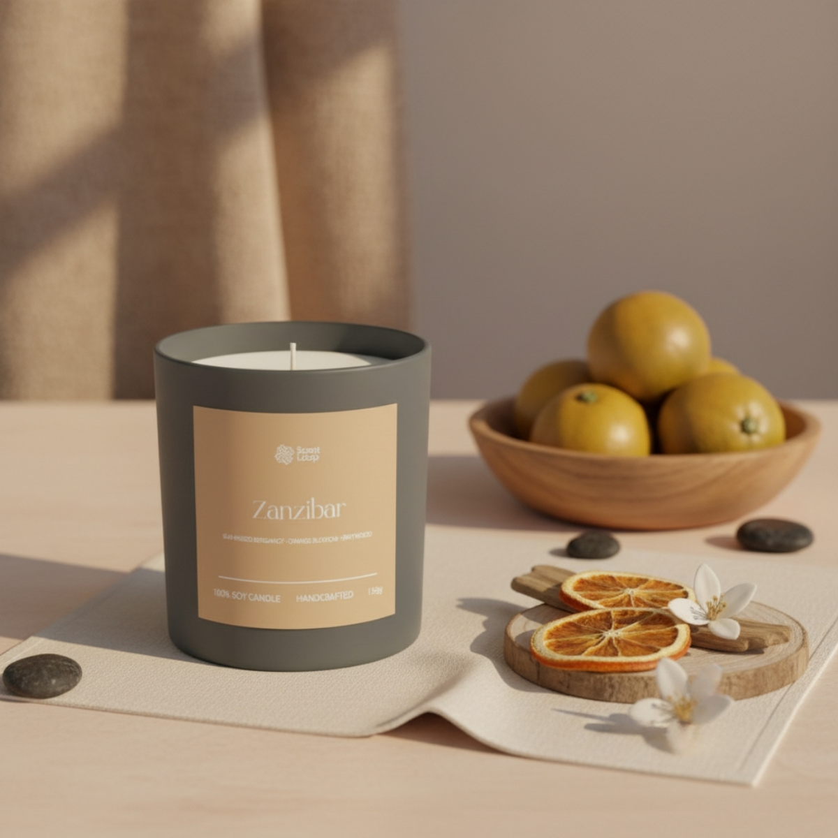 Świeca sojowa zapachowa Zanzibar Regular 150g