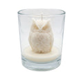 Bougie de soja décorative remerciement Grand Hibou en verre Vanille 180g