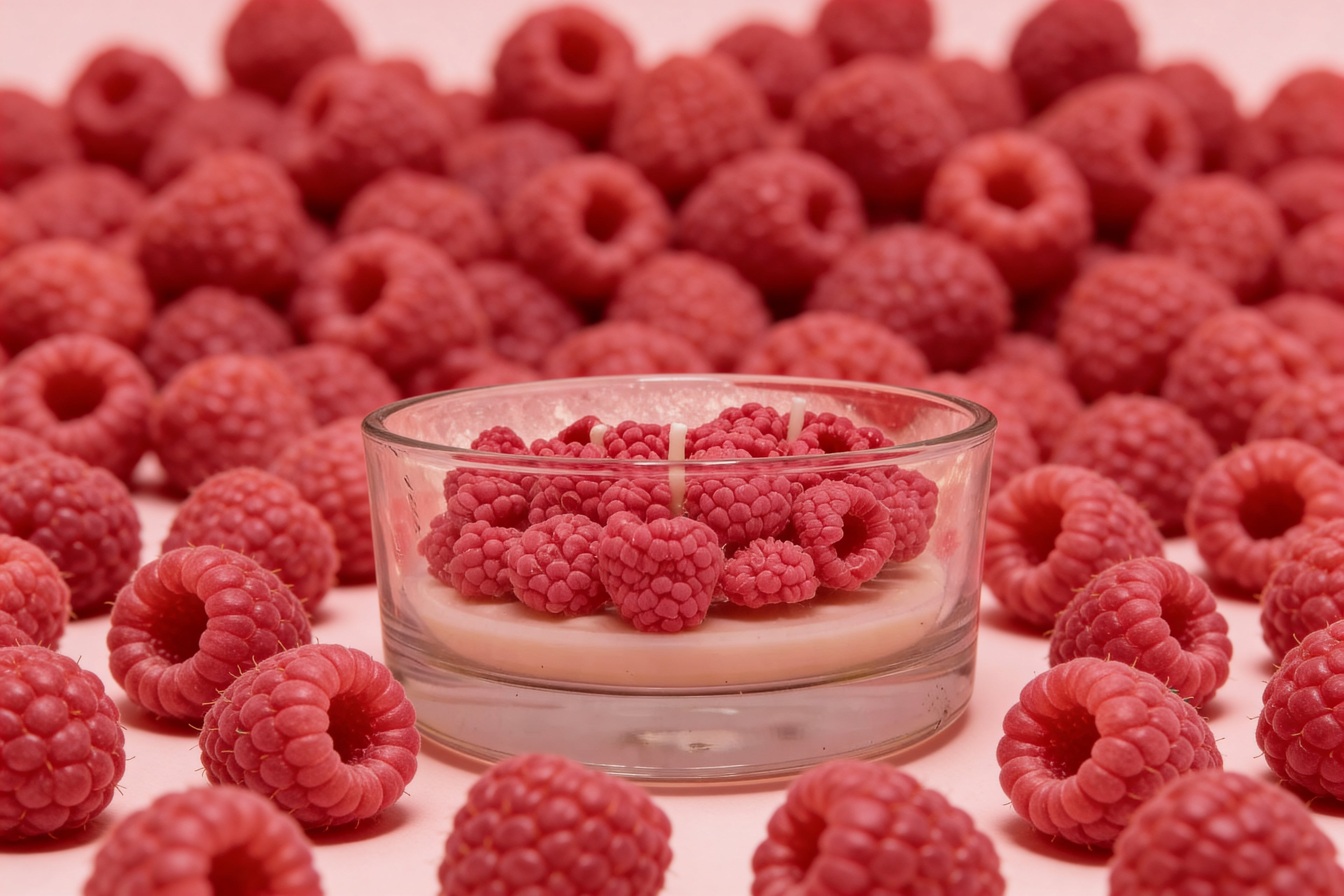 Świeca sojowa w szkle Serce z malin Malinowe Serce zapachowa Just Raspberry 192g