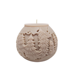 Vánoční sójová svíčka Baňka Sněhulák Christmas Home 140g béžová/karamelová