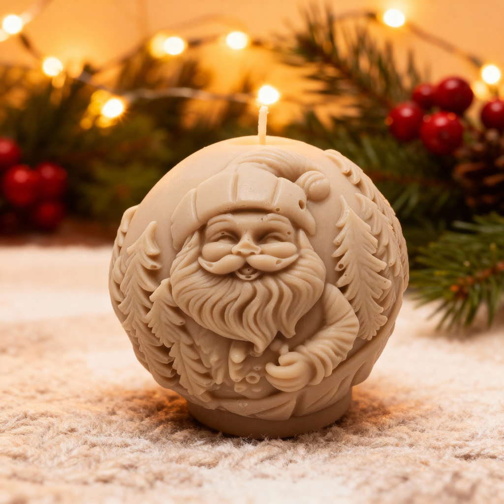 Christmas Soy Candle Bauble Santa Claus 196g Christmas Home Caramel