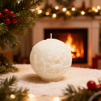 Christmas soy candle Bauble Reindeer Winter Landscape 150g Christmas Home cream-colored