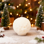 Christmas soy candle Bauble Reindeer Winter Landscape 150g Christmas Home cream-colored