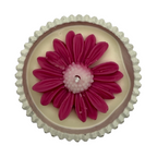 Sojová svíčka v sádře PINK FLOWER vůně Zanzibar 90g