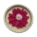 Sojová svíčka v sádře PINK FLOWER vůně Zanzibar 90g