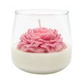 Vela de soja grande en vaso Flor de Clavel regalo aroma Citrus Harmony 210g rosa hasta 50h