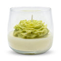 Vela de soja grande en vaso Flor de Clavel regalo aroma Citrus Harmony 210g morada hasta 50h
