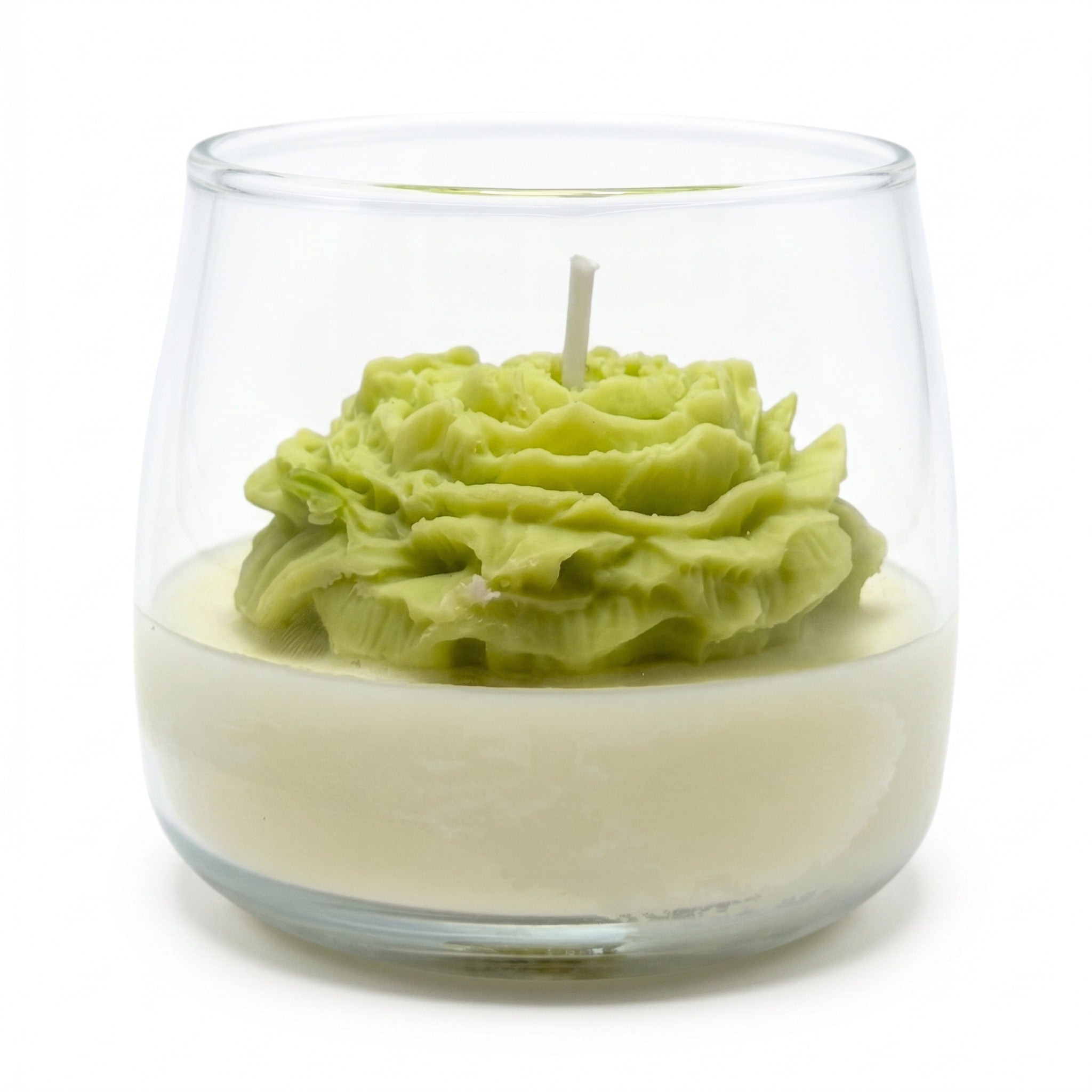 Vela de soja grande en vaso Flor de Clavel regalo aroma Citrus Harmony 210g morada hasta 50h