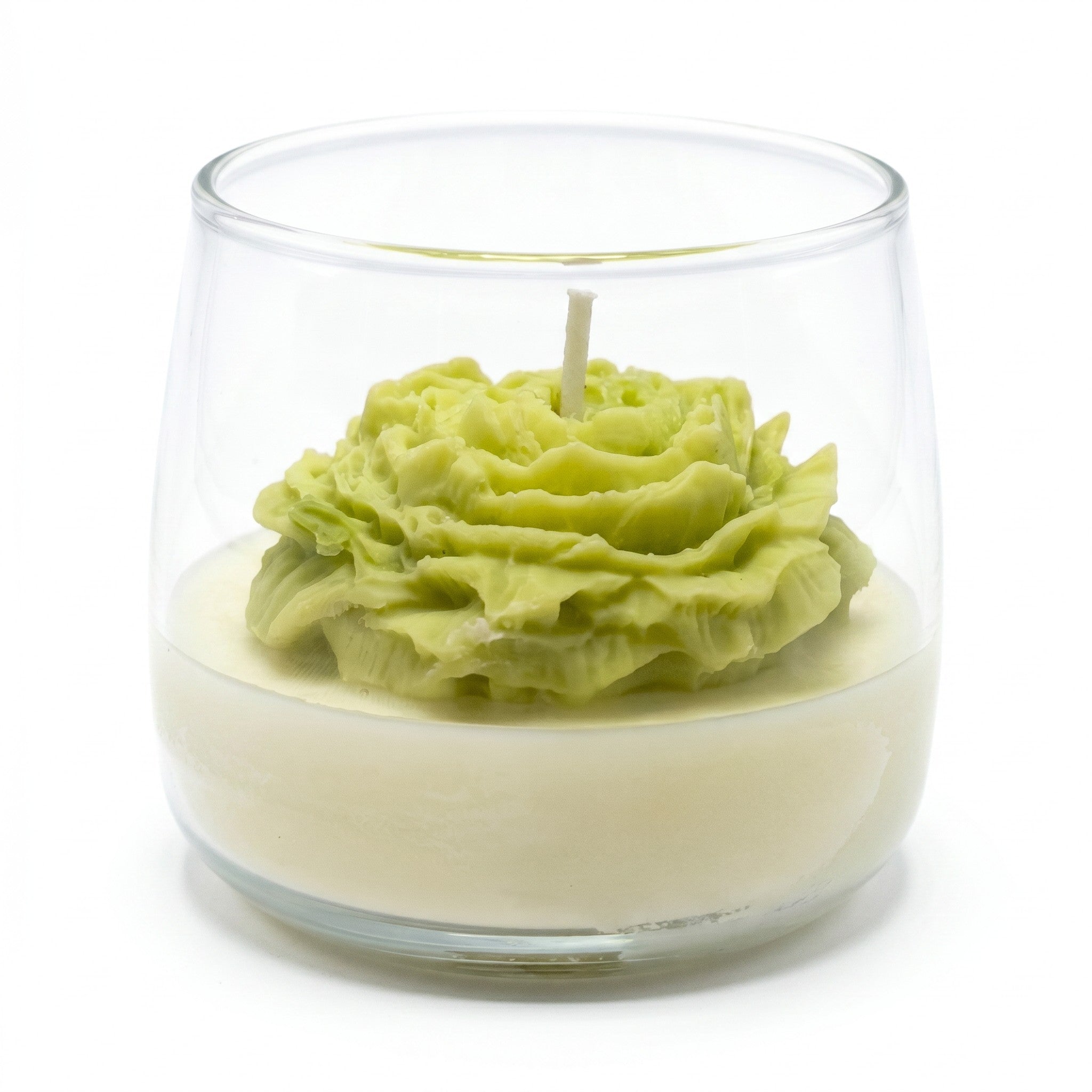 Vela de soja grande en vaso Flor de Clavel regalo aroma Citrus Harmony 210g morada hasta 50h