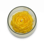 Large soy candle in glass Clove Flower gift scent Citrus Harmony 210g yellow up to 50h