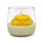 Large soy candle in glass Clove Flower gift scent Citrus Harmony 210g yellow up to 50h