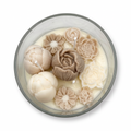 Candela di soia in vetro autunnale Bouquet di Cashmere come regalo, fragranza Midnight Opium