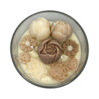 Candela di soia in vetro autunnale Bouquet di Cashmere come regalo, fragranza Midnight Opium