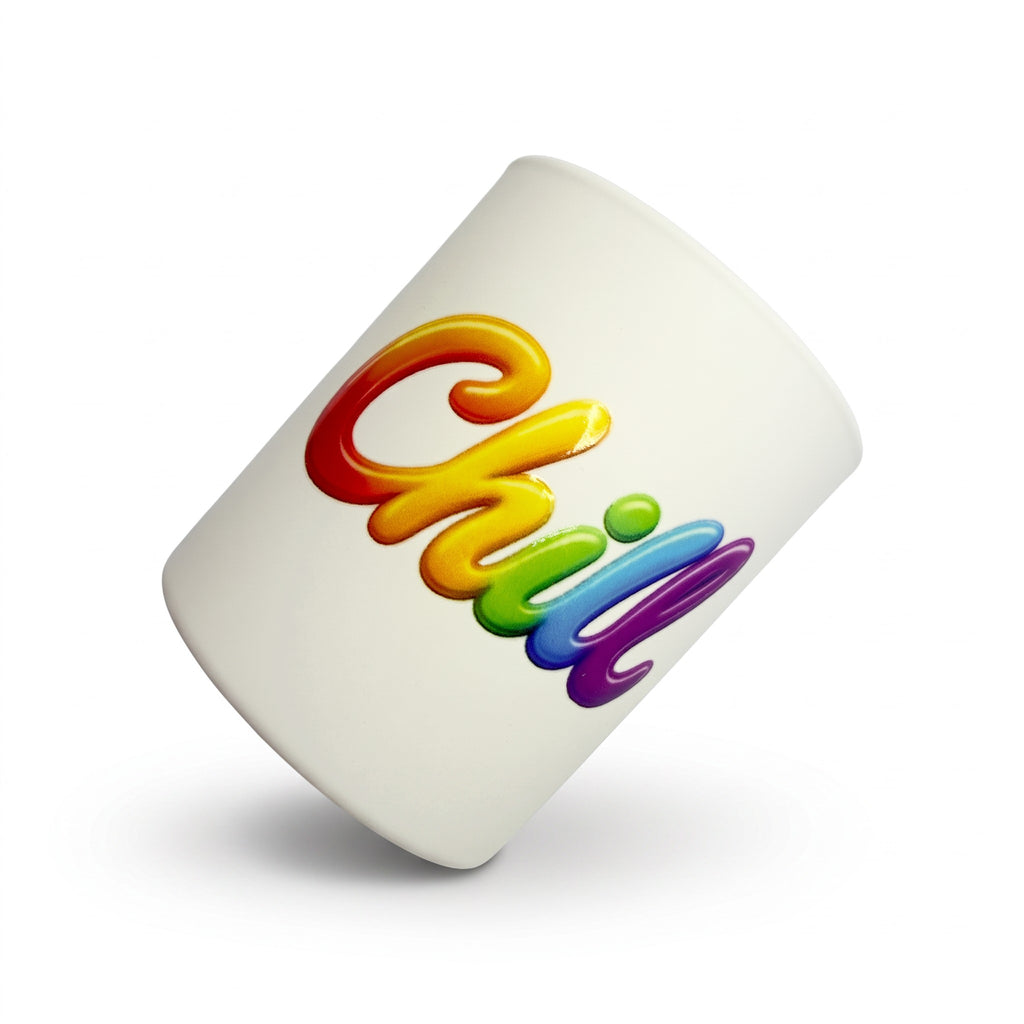 Scented soy candle for a gift, inscription “Chill,” Citrus Harmony fragrance, 150g