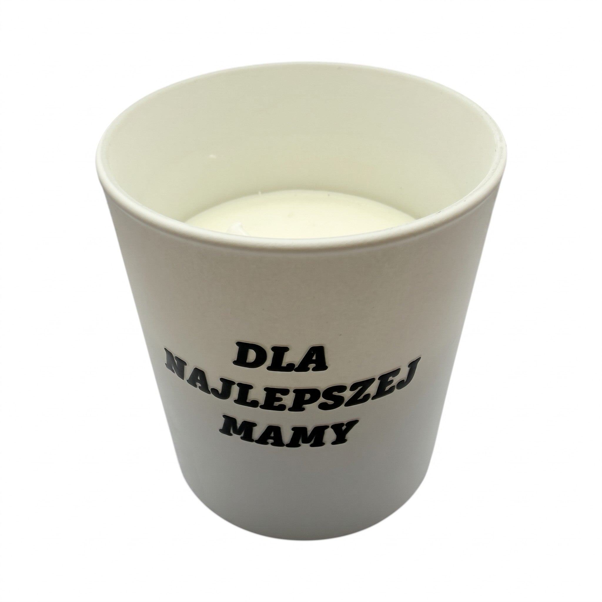 Zapachowa świeca sojowa na prezent, z czarnym napisem „Dla Najlepszej Mamy”, zapach Paris, 150 g
