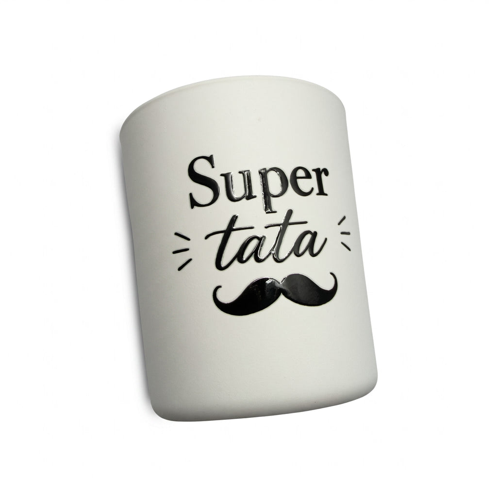 Scented soy candle for a gift, inscription “Super Dad,” Citrus Harmony fragrance, 150g