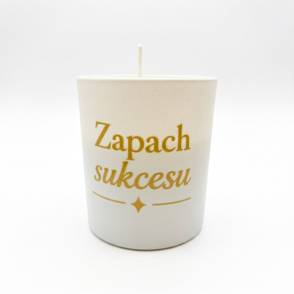 Scented soy candle for a gift, inscription “Success,” Citrus Harmony fragrance, 150g