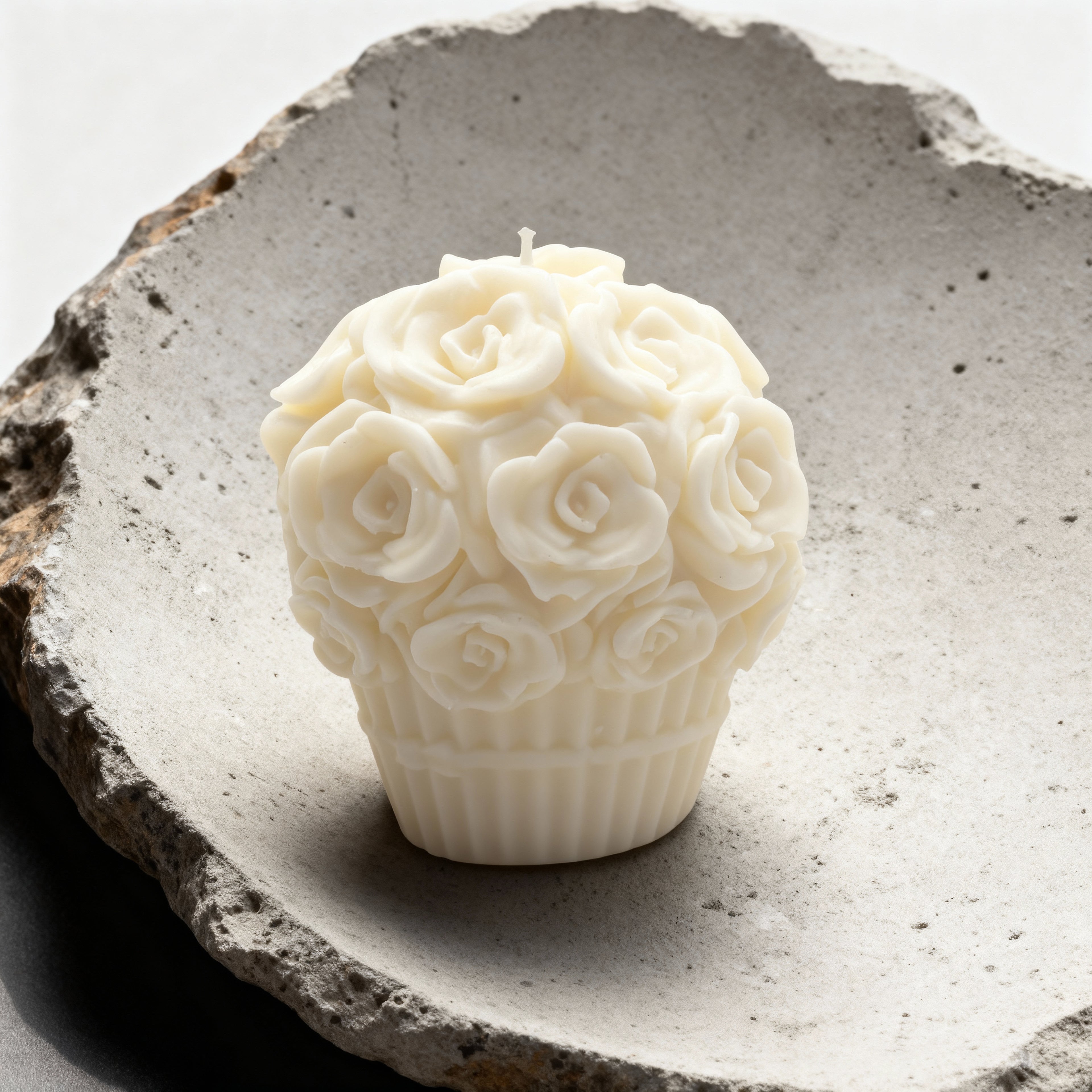 Vela de soja Cesta de rosas aromática París 207g crema