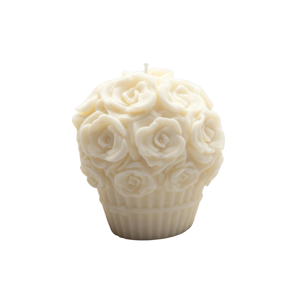 Vela de soja Cesta de rosas aromática París 207g crema