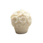 Vela de soja Cesta de rosas aromática París 207g crema