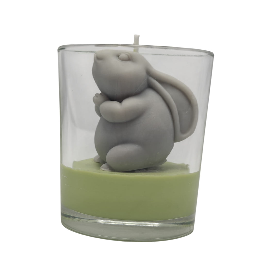 Soy Easter decorative candle Easter Bunny Citrus Harmony 200g in glass