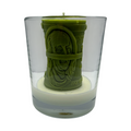 Dekorative Sojawachskerze im Glas DOLAR Geldschein-Motiv, Duft Blue Haze, 180g – Geburtstagsgeschenk und Dekoration