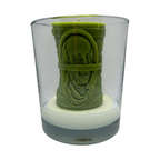 Dekorative Sojawachskerze im Glas DOLAR Geldschein-Motiv, Duft Blue Haze, 180g – Geburtstagsgeschenk und Dekoration