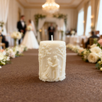 Lumânare decorativă din ceară de soia cilindrică Miri în parc romantic