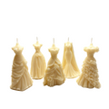 Lumânare decorativă de soia Rochie de mireasă mix 65g
