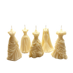Lumânare decorativă de soia Rochie de mireasă mix 65g
