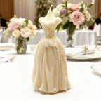 Lumânare decorativă de soia Rochie de mireasă mix 65g