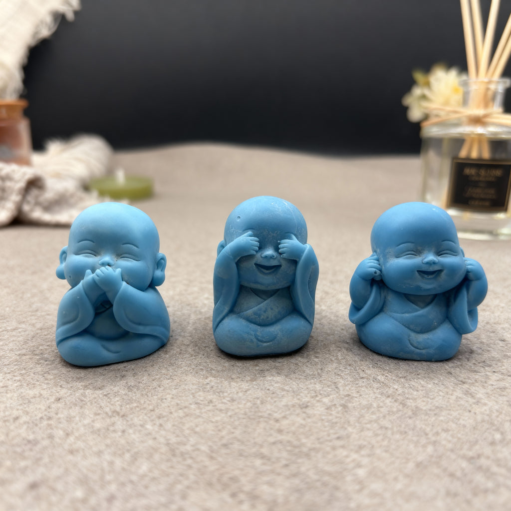 Wosk zapachowy do kominka Budda Nie widzę Nie słyszę Nie mówię 3 szt. - 90g