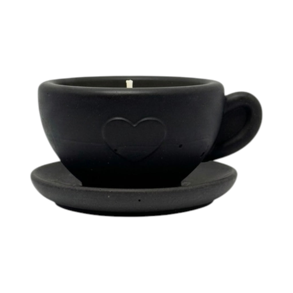 Sada vonných sójových svíček LOVE CUPS – šálky jako dárek pro páry na svatbu, Paris & Black Crystal, 450 g